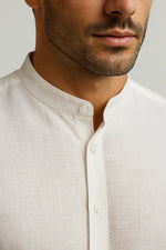 Camisa Casual Torino Lisa Gola Padre Manga Longa