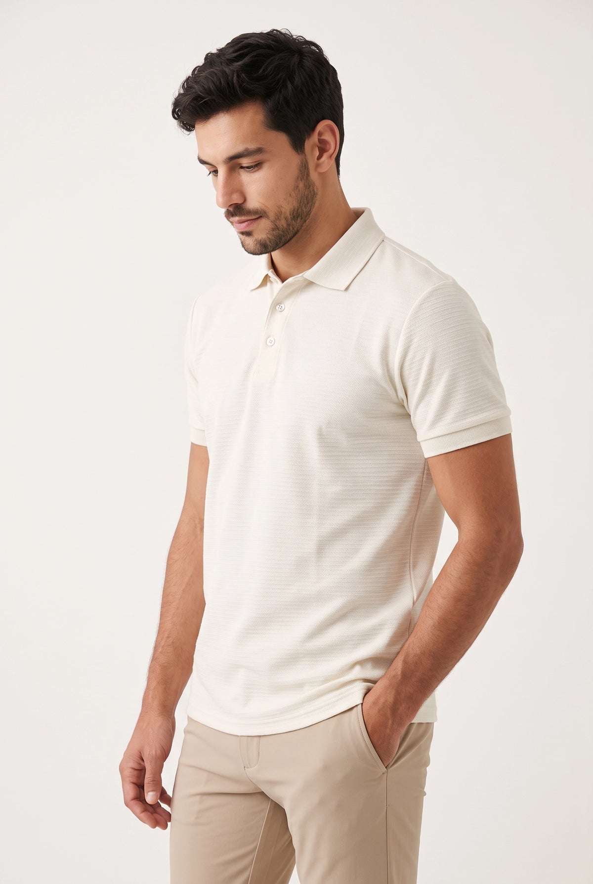 Camisa Polo Masculina Malha River Texturizada