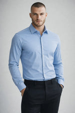 Camisa Social Masculina Super Slim com Elastano