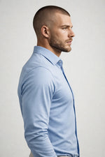 Camisa Social Masculina Super Slim com Elastano