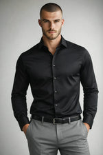 Camisa Social Masculina Super Slim com Elastano