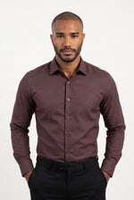 Camisa Social Masculina Tradicional Textura Milano