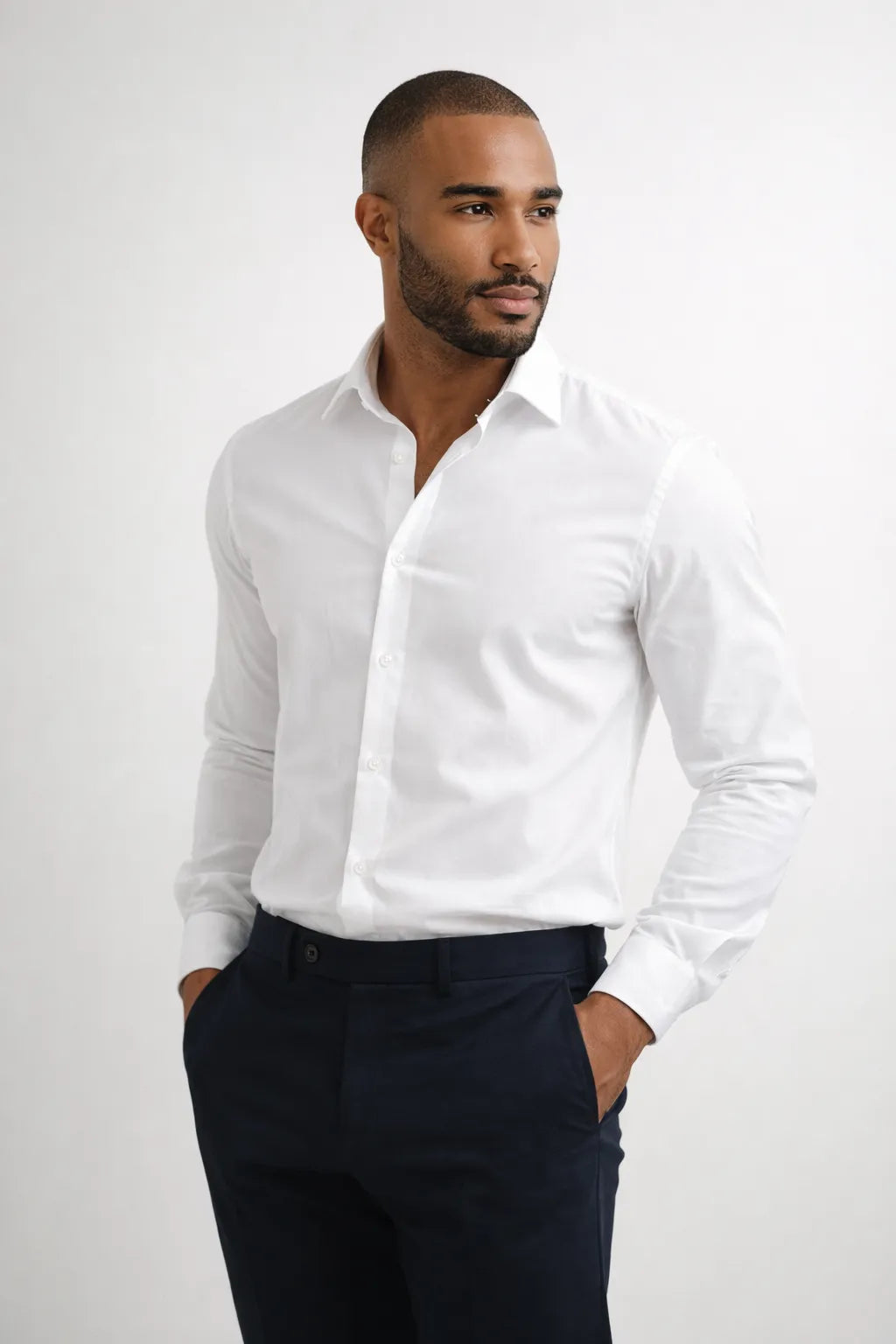 Camisa Social Slim Fit Pima Fio 80