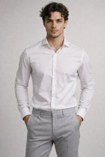Camisa Social Slim Fit em Algodão Premium