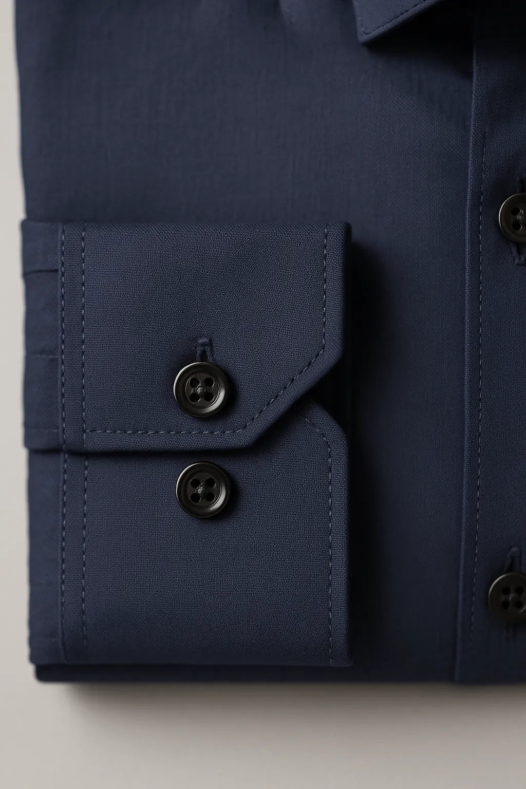 Camisa Social Slim Lisa em Poliéster e Algodão Premium