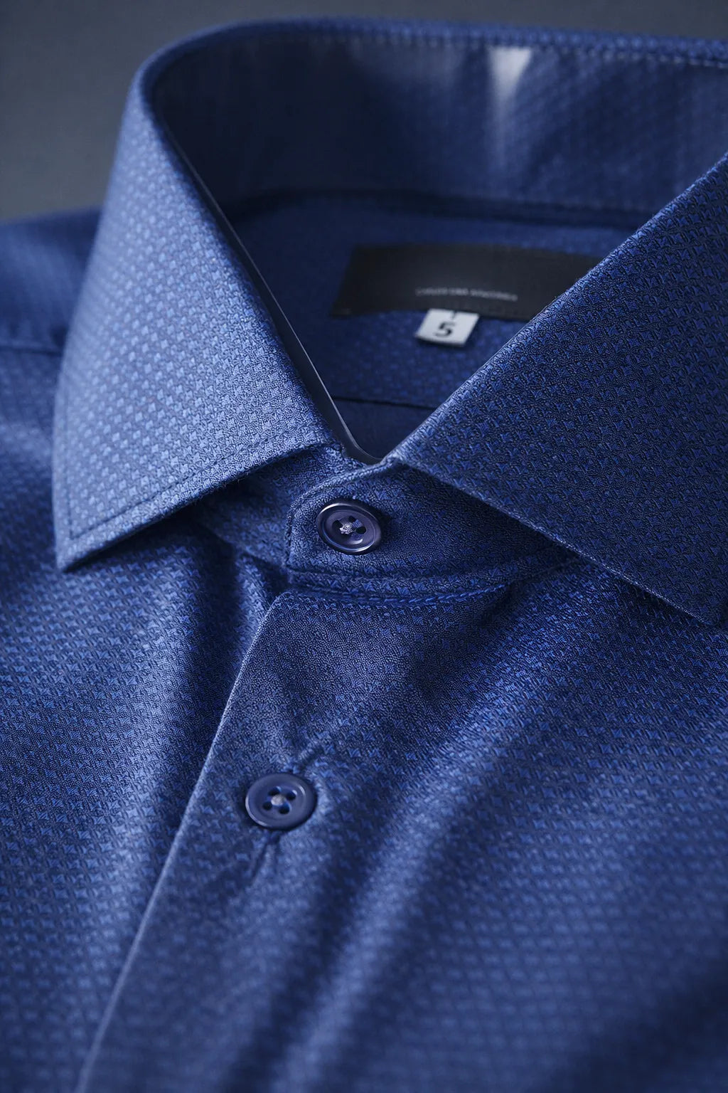 Camisa Social Slim Azul Royal Acetinado
