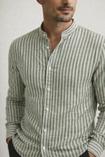 Camisa Casual Modena Listrada Gola Padre ML