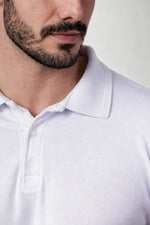 Camisa Polo Slim Algodão Piquet com Elastano