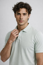 Camisa Polo Slim Algodão Piquet com Elastano