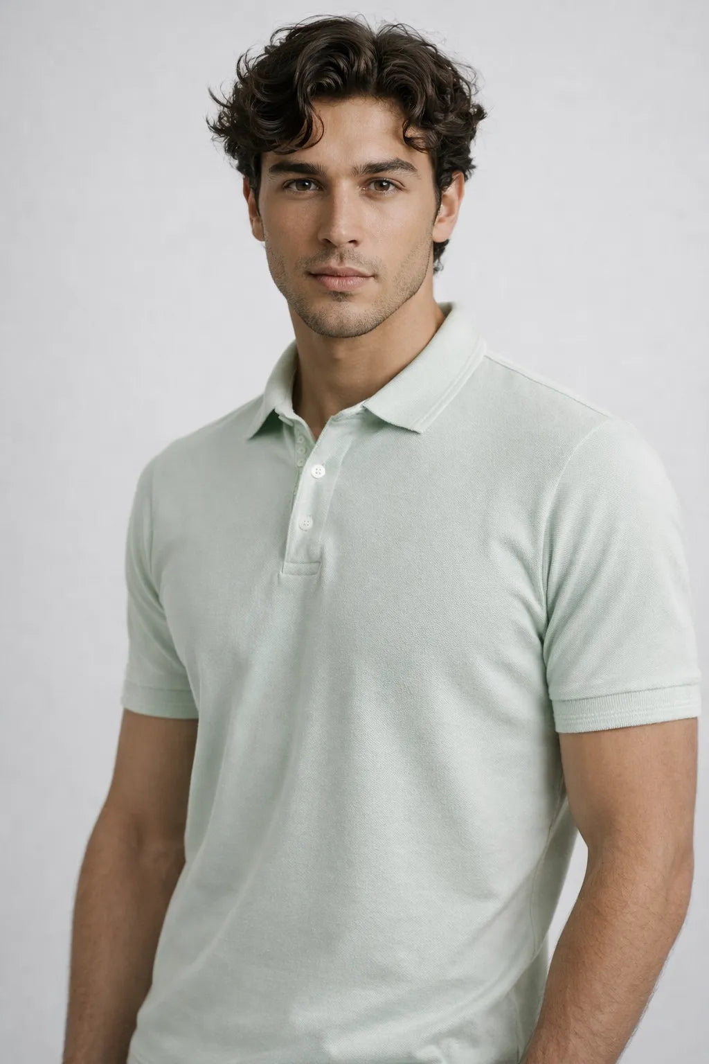 Camisa Polo Slim Algodão Piquet com Elastano