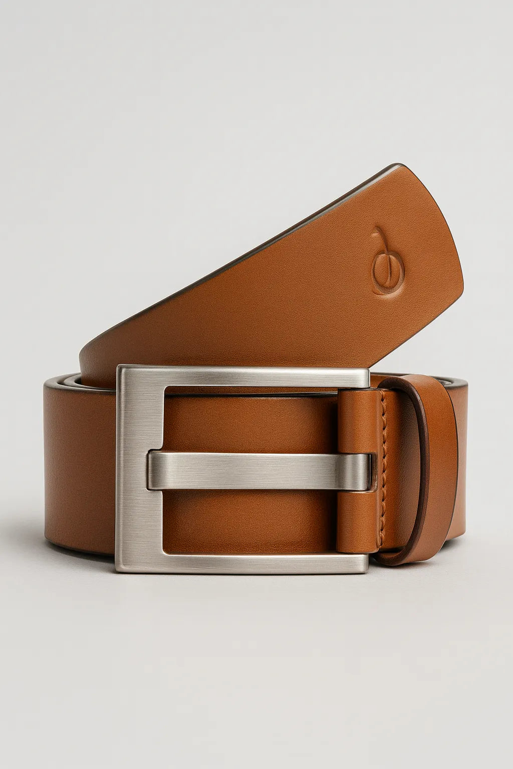 Cinto Social Masculino em Couro Legítimo com Fivela Ônix Escovada