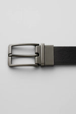 Cinto Social Dupla Face em Couro Legítimo com Fivela Reversível