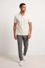 Camisa Polo Masculina Slim em Algodão com Elastano