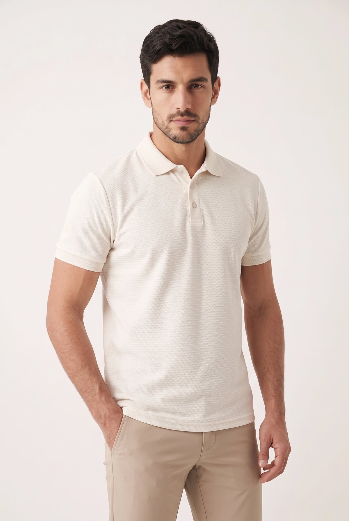 Camisa Polo Masculina Malha River Texturizada