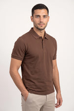 Camisa Polo Masculina Slim em Algodão com Elastano