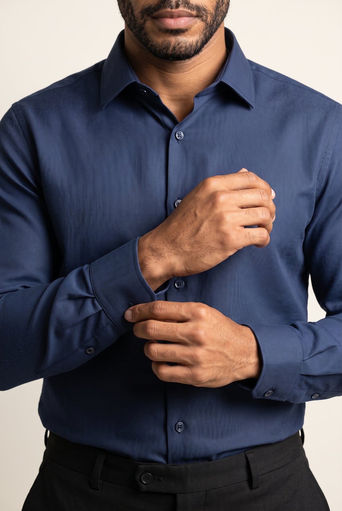 Camisa Social Masculina Tradicional Textura Milano