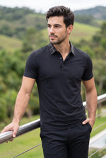 Camisa Polo Masculina Tech Slim Gola Xadrez com Elastano
