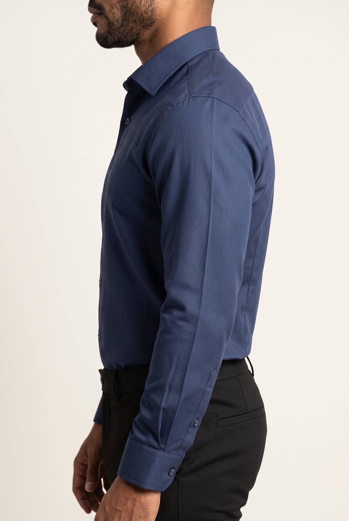 Camisa Social Masculina Tradicional Textura Milano