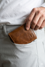 Carteira Masculina Trifold RFID em Couro Legítimo