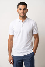 Camisa Polo Masculina Slim em Algodão com Elastano