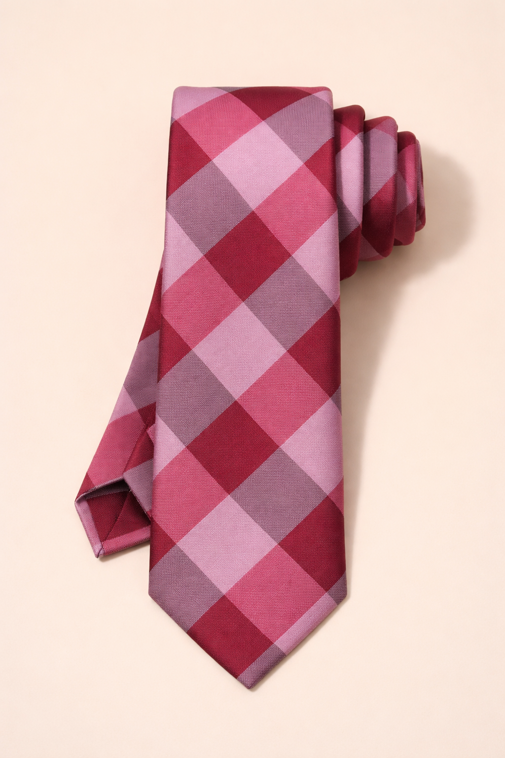 Gravata Masculina Gold Semi Slim Xadrez