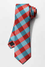 Gravata Masculina Gold Semi Slim Xadrez