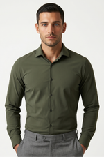 Camisa Social Masculina Tech em Poliamida Stretch