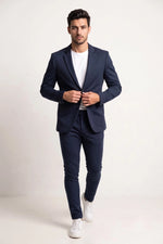 Terno Masculino Slim em Malha de Alfaiataria com Elastano