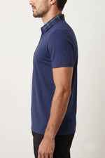 Camisa Polo Masculina Tech Slim Gola Xadrez com Elastano