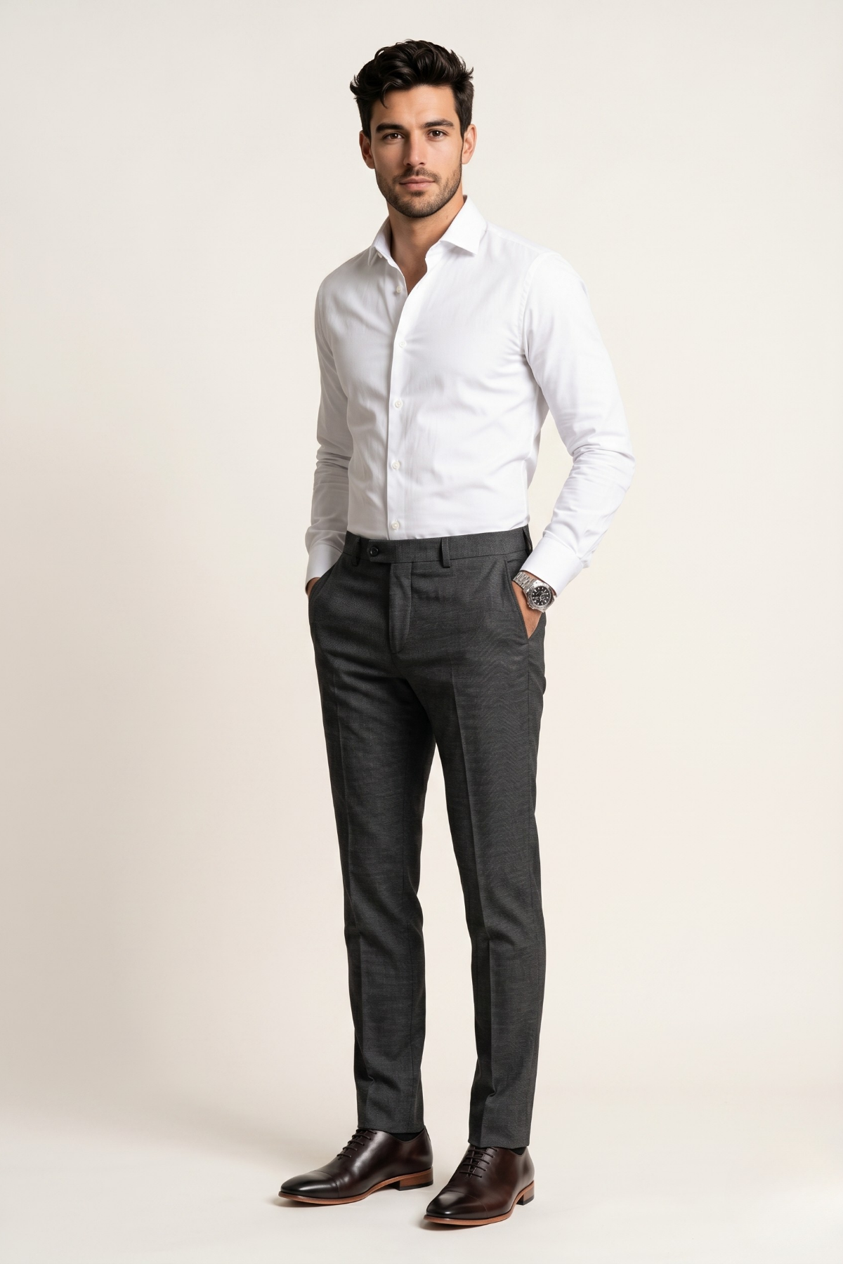 Calça Social Masculina Slim com Elastano