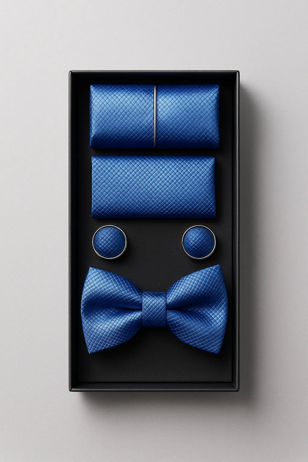 Kit Gravata Borboleta com Abotoadura e Lenço Premium