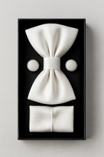 Kit Gravata Borboleta com Abotoadura e Lenço Premium