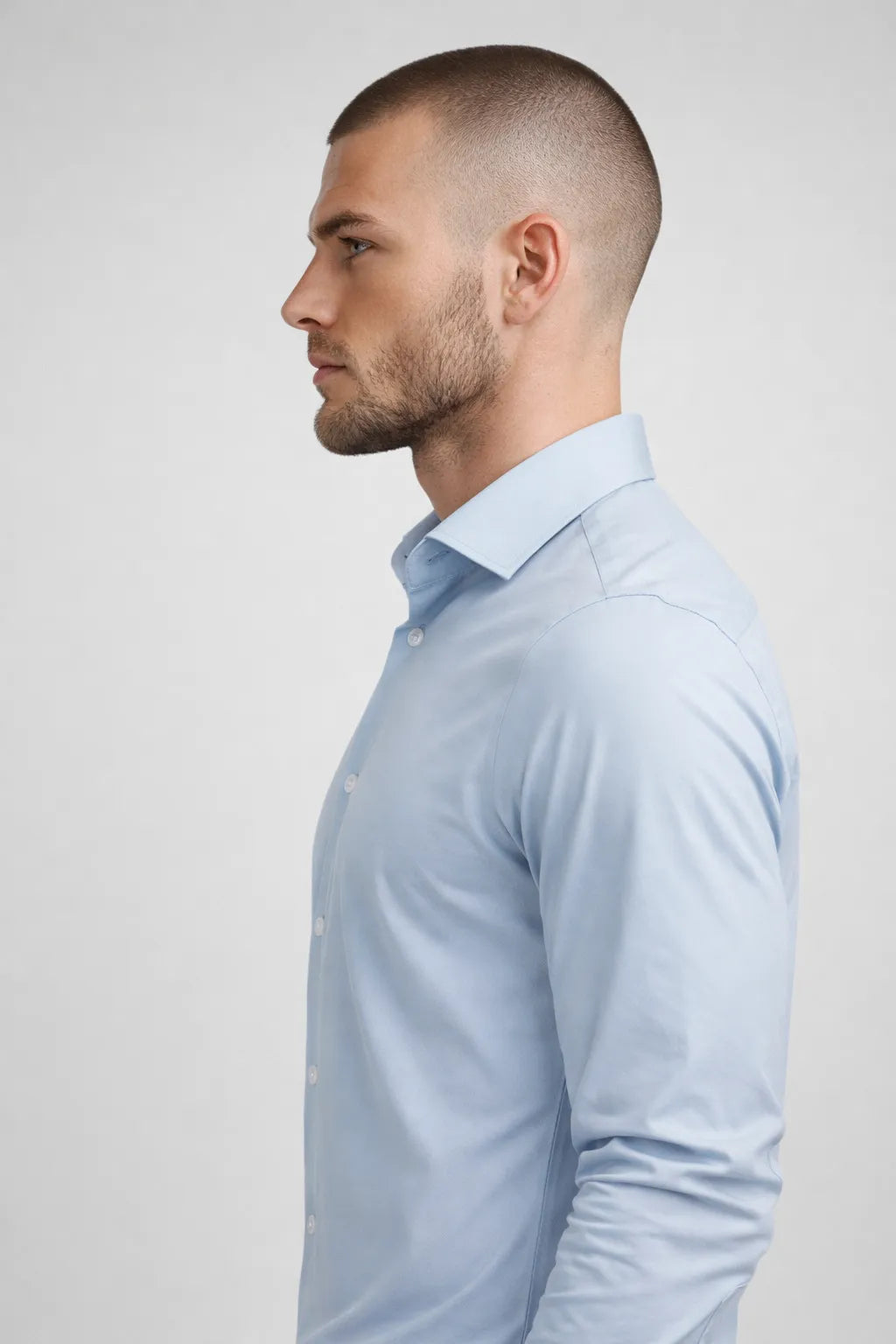Camisa Social Masculina Tech em Poliamida Stretch
