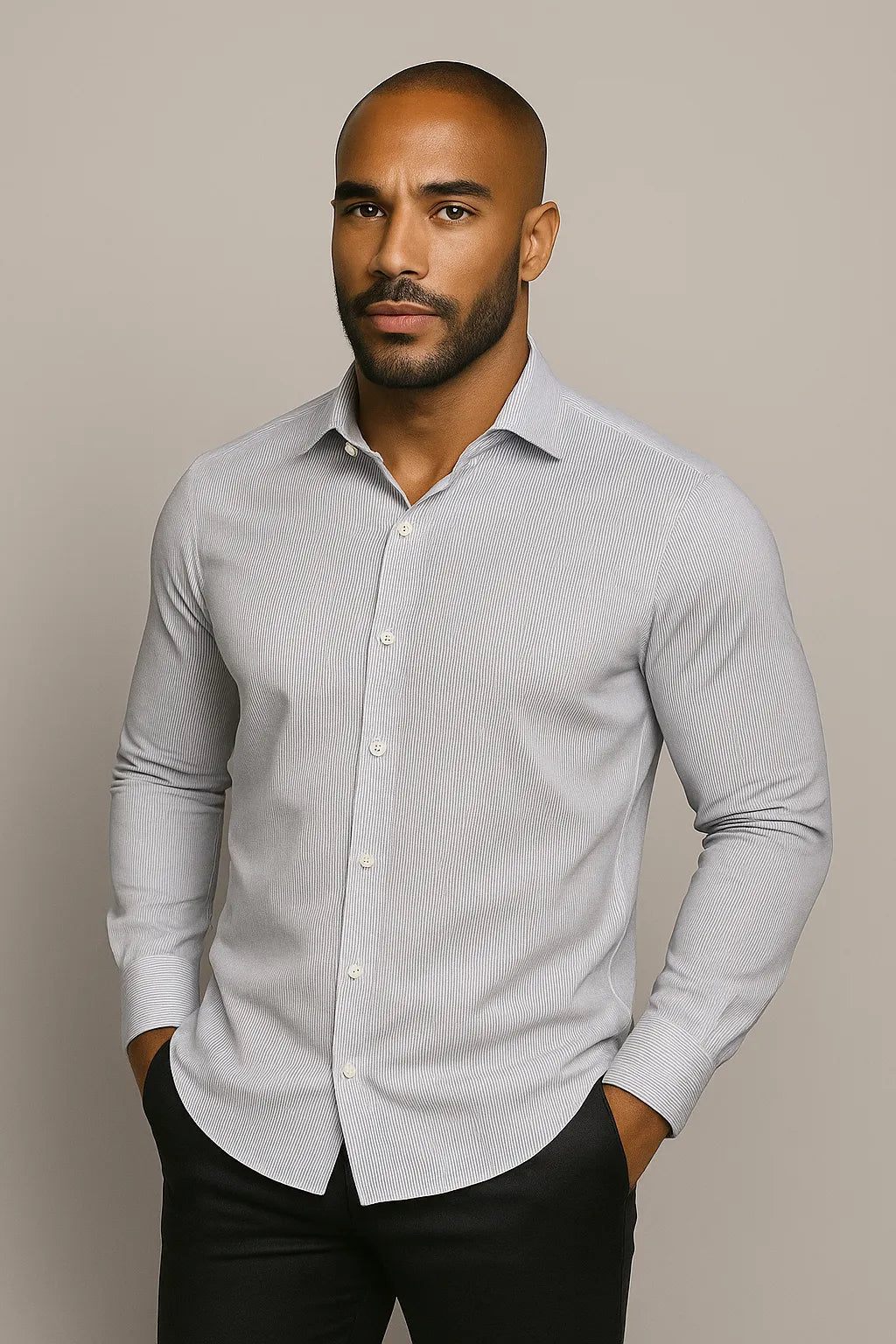 Camisa Social Slim Fit em Algodão Egípcio