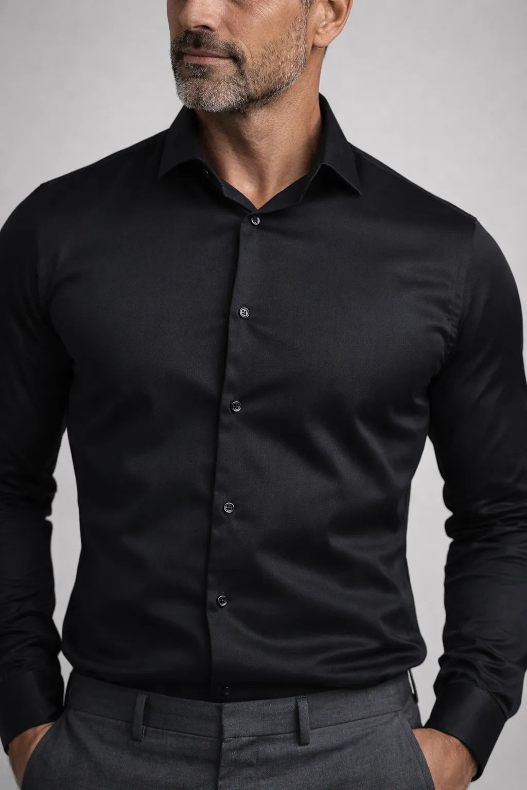 Camisa Social Slim Fit em Algodão Egípcio