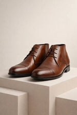 Sapato Bota Social Verona em Couro Premium com Forro de Couro