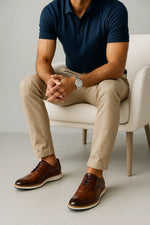 Sapato Casual Derby Palermo em Couro Legítimo