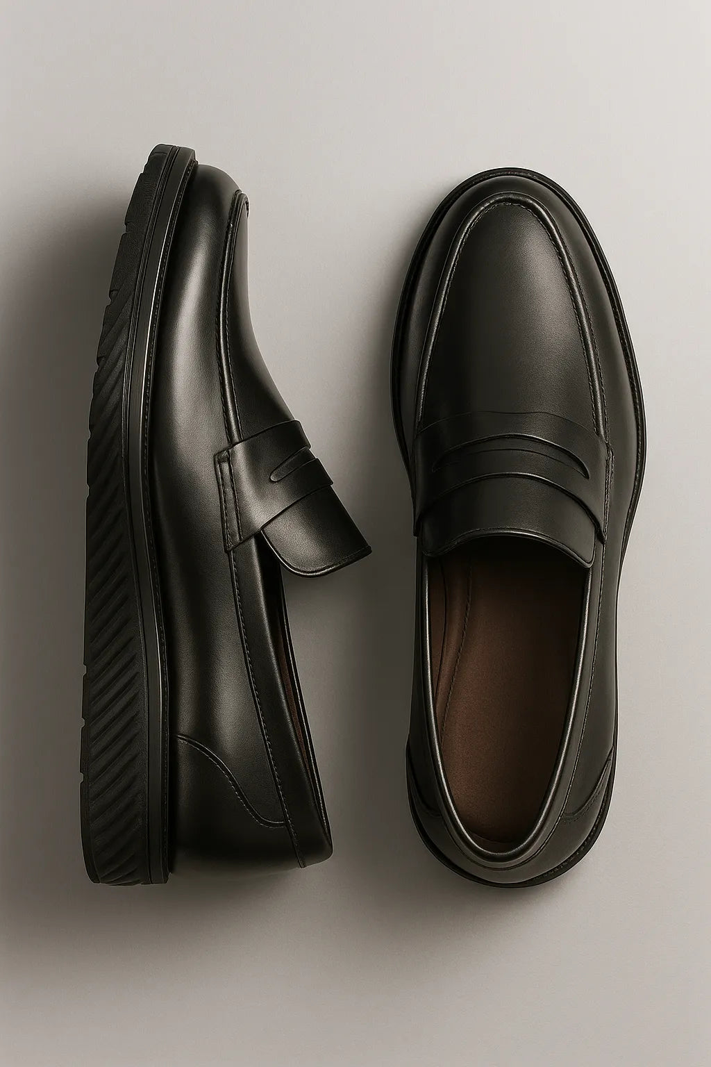 Sapato Casual Loafer Veneto em Couro Maquiato