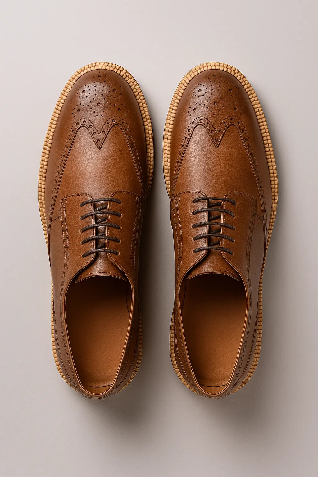 Sapato Social Brogue Tratorado Firenze em Couro Legítimo