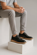 Sapato Social Brogue Tratorado Milano em Couro Legítimo