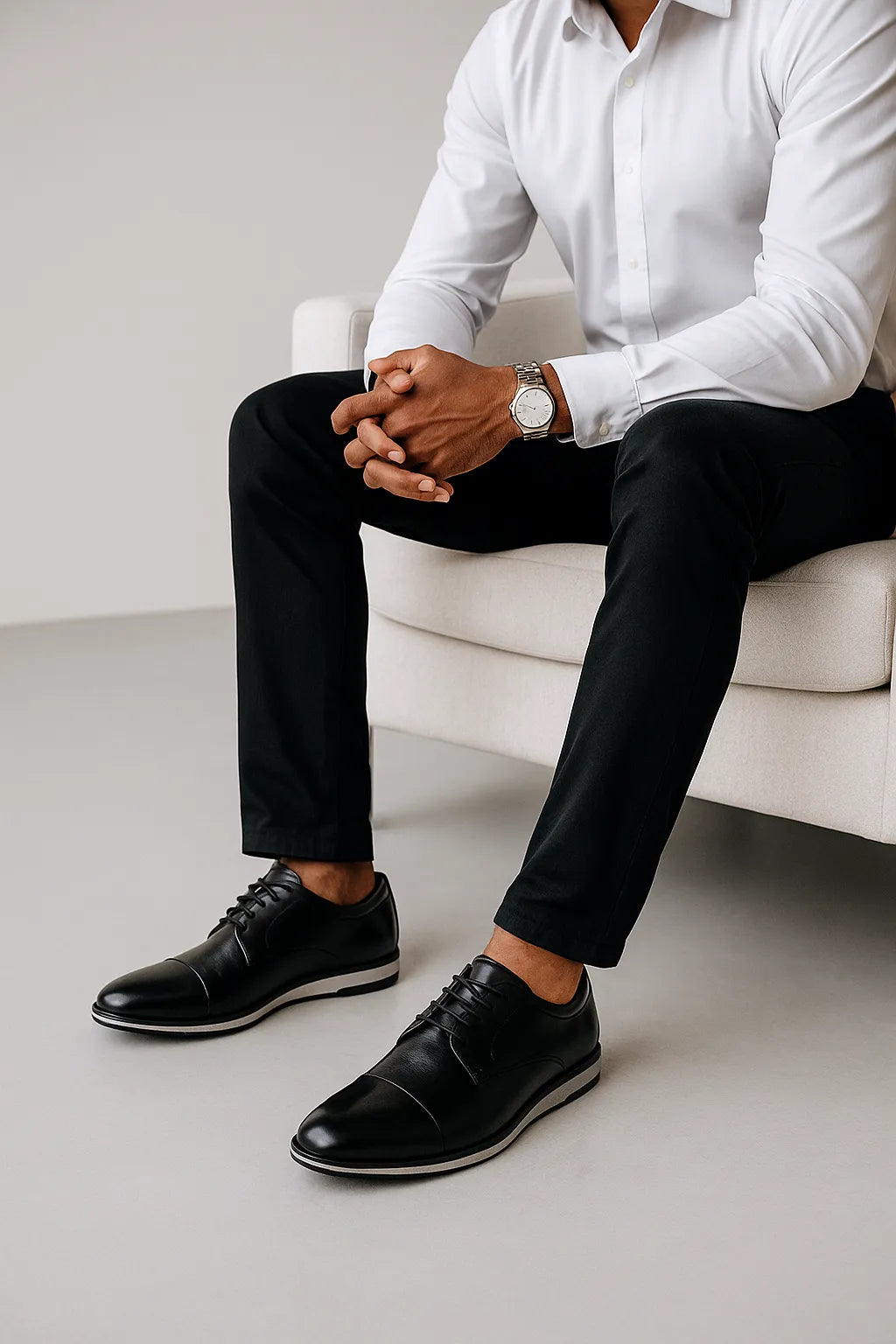 Sapato Social Derby Casual Ravello em Couro Legítimo