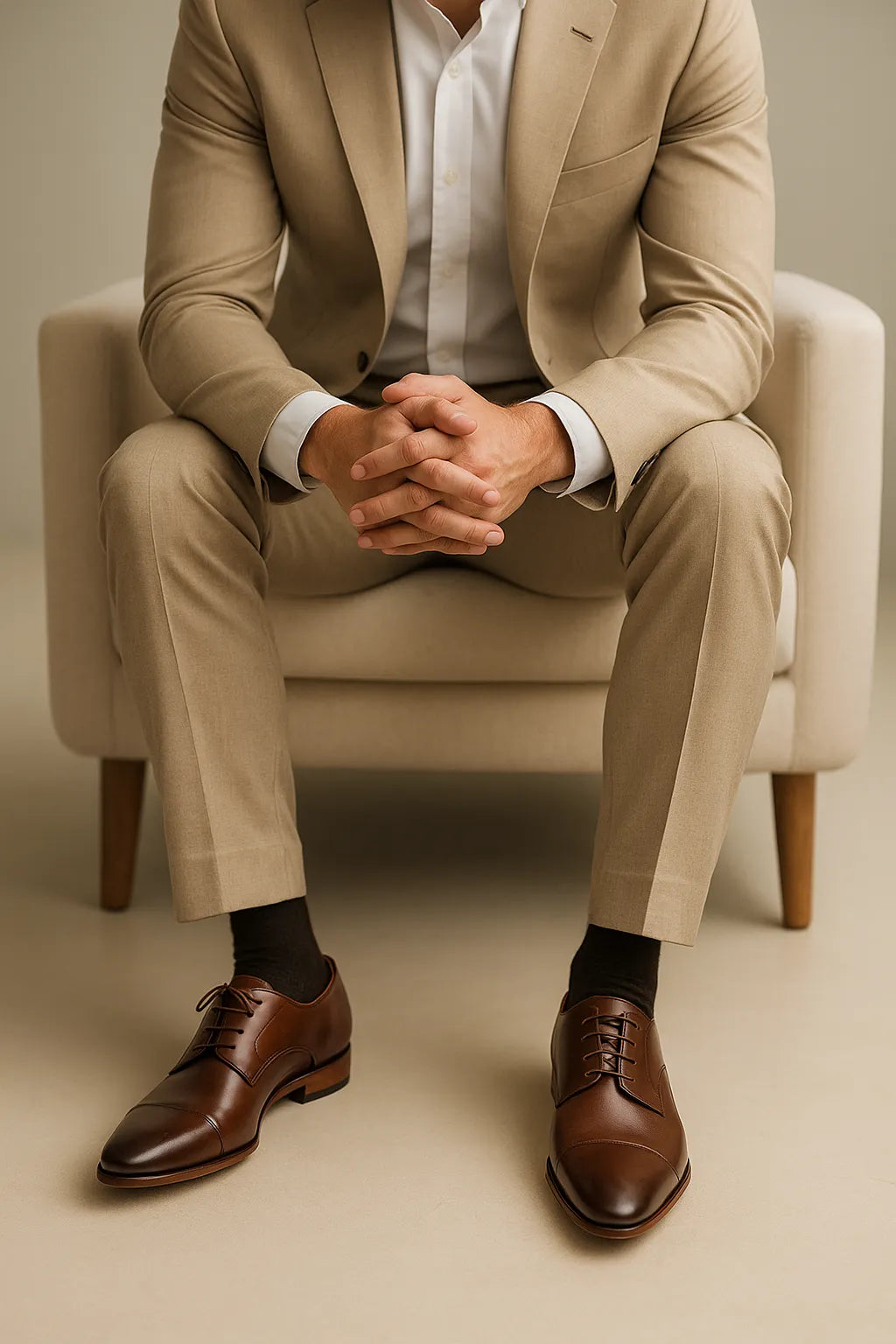 Sapato Social Derby Elegance em Couro Legítimo