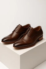 Sapato Social Derby Elegance em Couro Legítimo