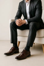 Sapato Social Derby Torino em Couro Legítimo