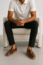 Sapato Social Loafer Tratorado Savelli em Couro Legítimo