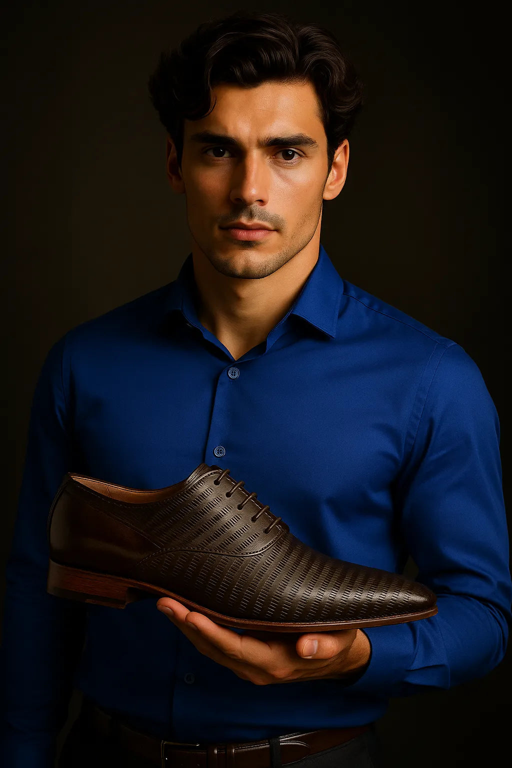 Sapato Social Oxford Couro Legítimo Texturizado Premium