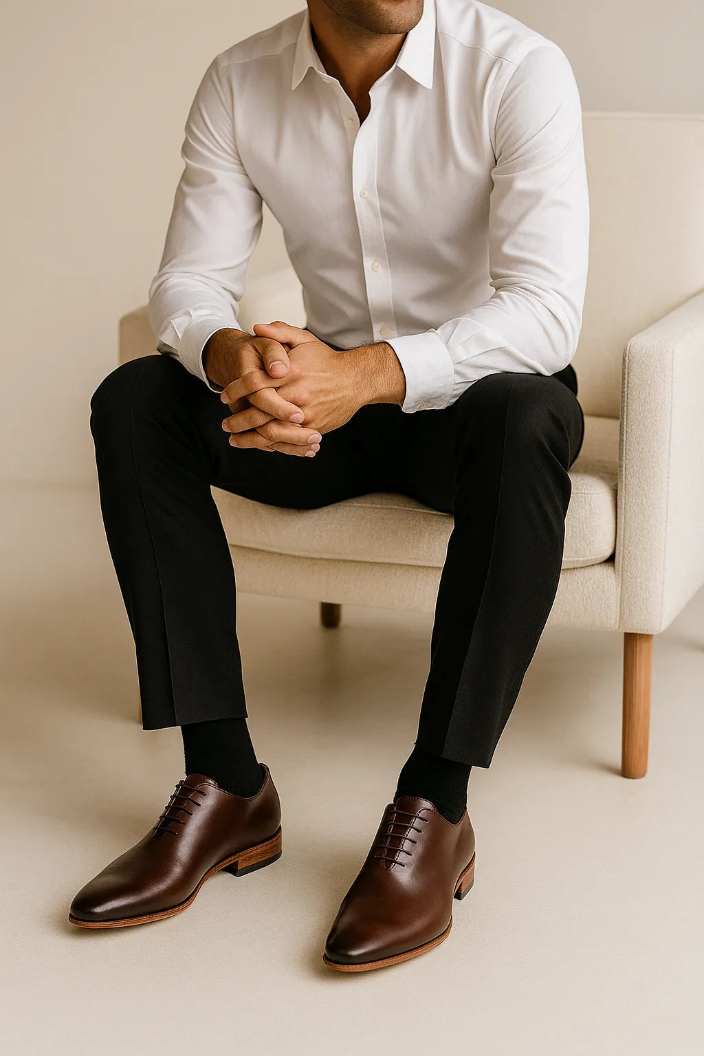 Sapato Social Wholecut Couro Legítimo Premium