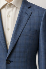 Terno Masculino Azzurro Príncipe de Gales Semi Slim