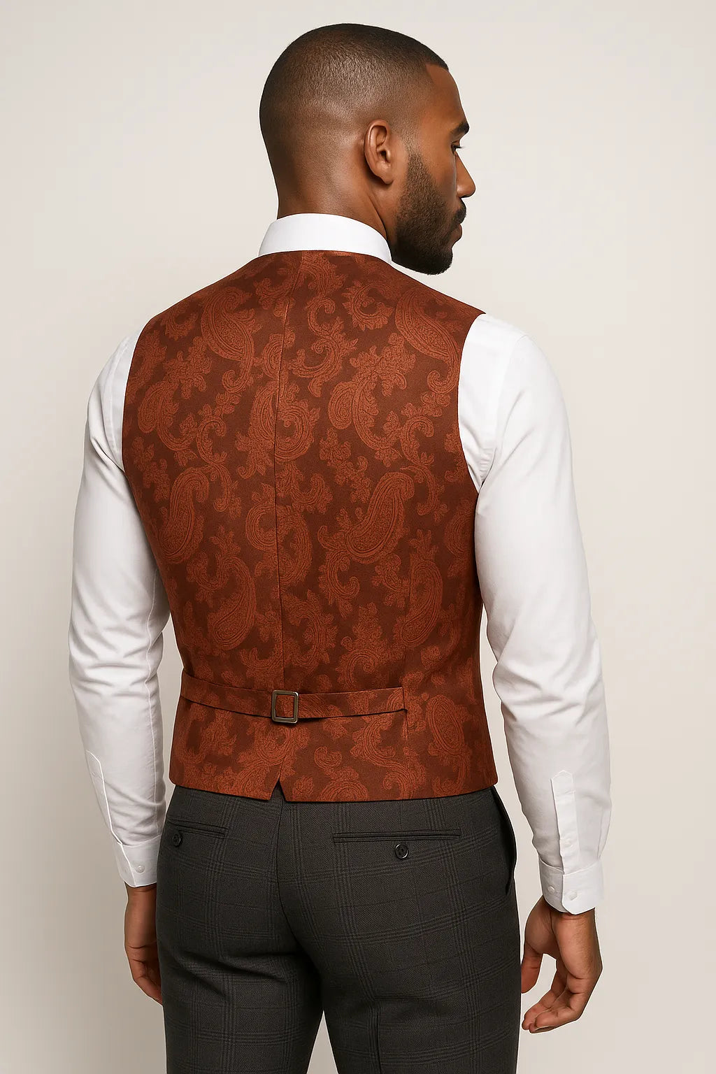 Terno Masculino Grafite Príncipe de Gales Semi Slim