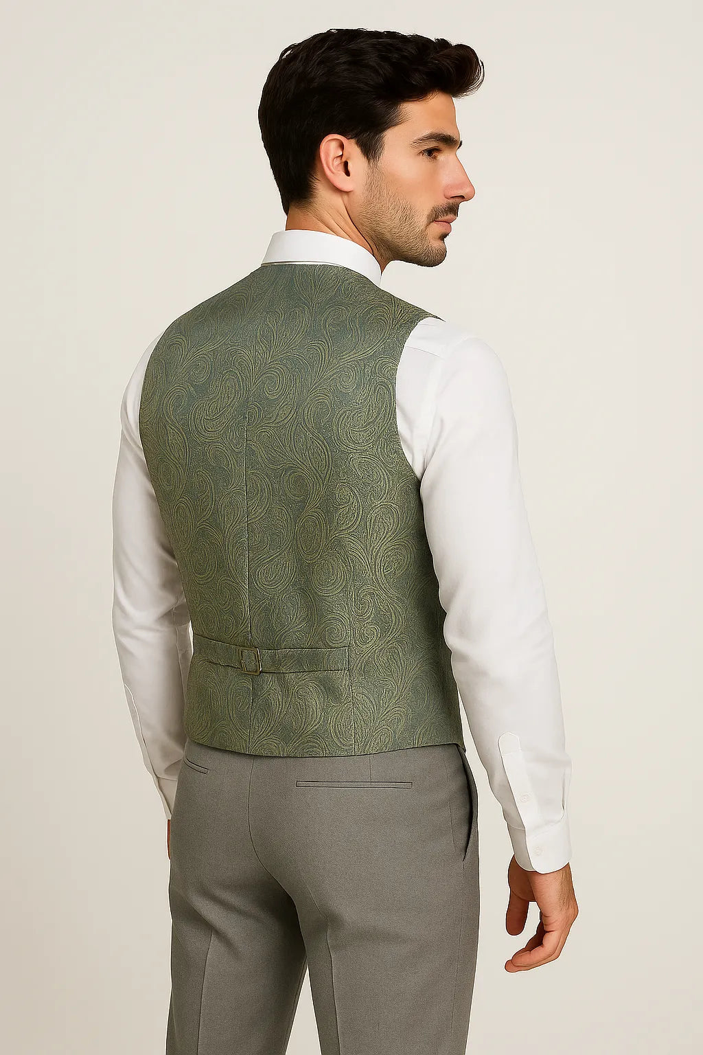 Terno Masculino Grigio Príncipe de Gales Semi Slim